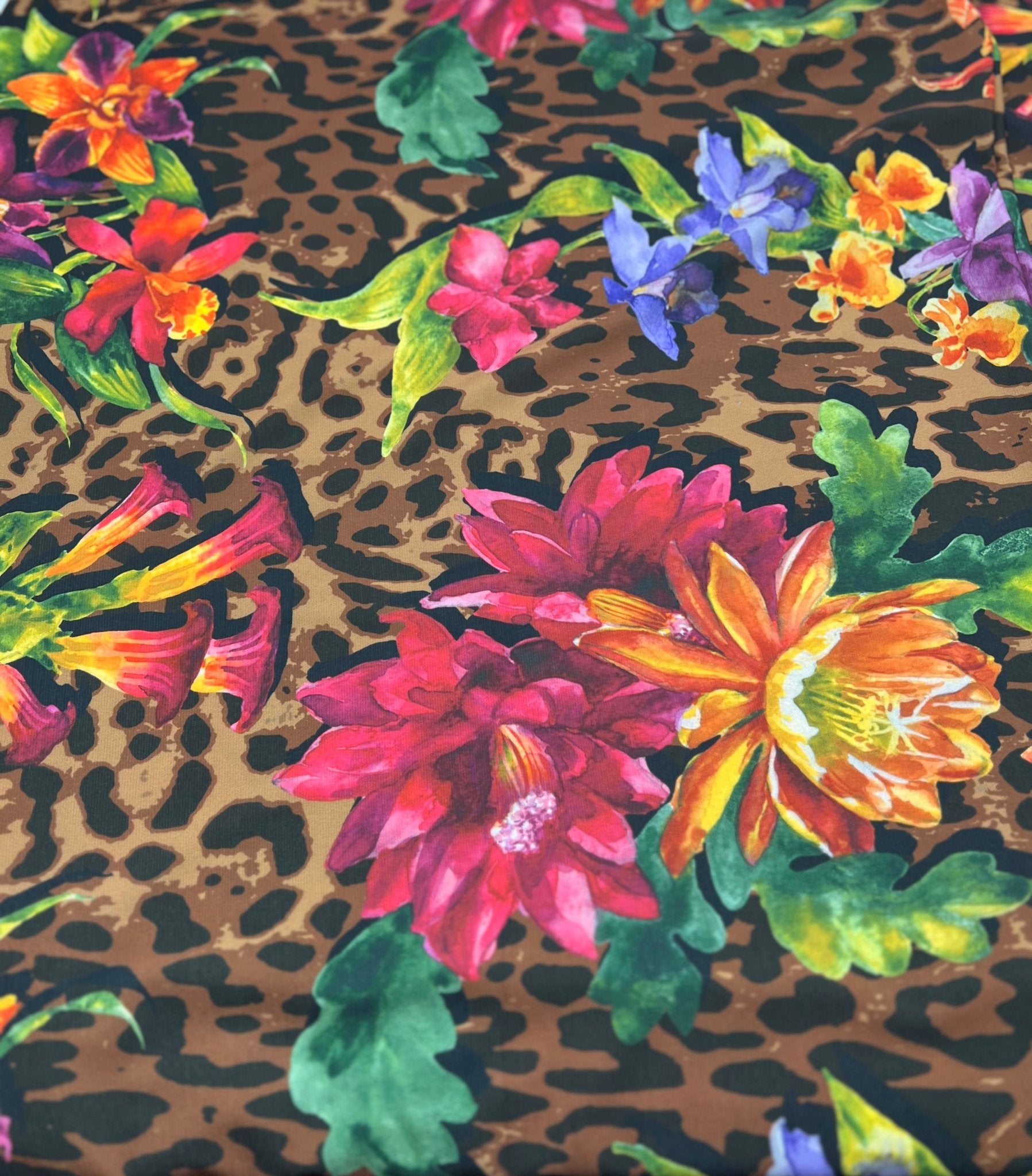 Animal Floral Print ITY Fabric 2 Way Stretch - T9 Fabrics